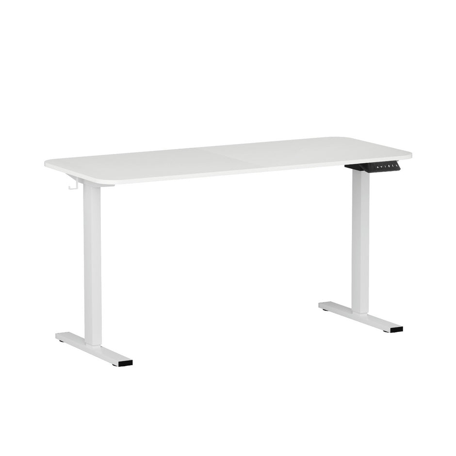 Artiss Electric Standing Desk 140cm Adjustable Height Motorised Home Office Desk White