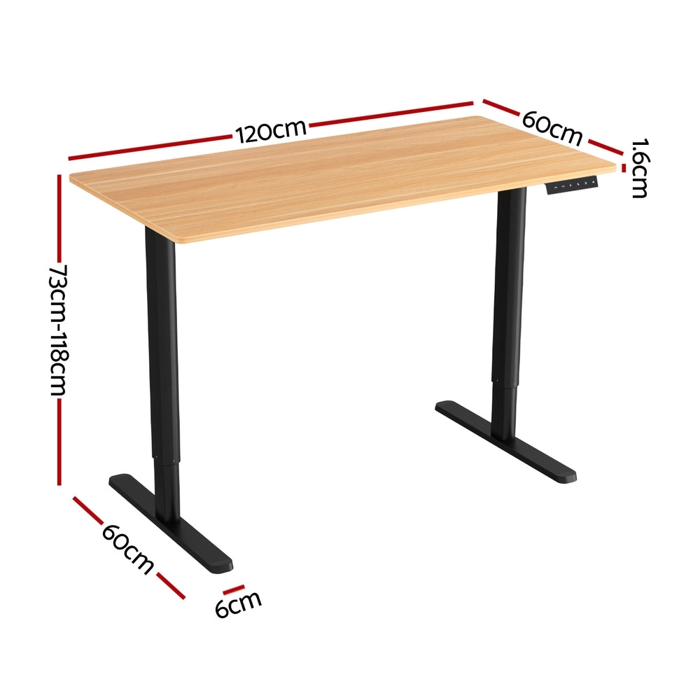 120CM Artiss Electric Standing Desk Sit Stand Desks Home Office Computer Desk
