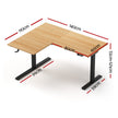 Artiss L-Shape Electric Standing Desk Sit Stand Up Height Adjustable Motorised