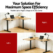 Artiss L-Shape Electric Standing Desk Sit Stand Up Height Adjustable Motorised