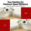 Artiss L-Shape Standing Desk Sit Stand Up Height Adjustable Electric Motorised White