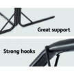 Gardeon Hammock Chair with Stand Macrame Outdoor Garden 2 Seater Grey