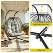 Gardeon Outdoor Swing Chair 2 Seater with Stand Cushion Rattan Patio Furniture