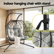 Gardeon Outdoor Swing Chair 2 Seater with Stand Cushion Rattan Patio Furniture