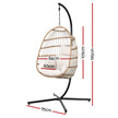 Gardeon Outdoor Egg Swing Chair Wicker Rope Furniture Pod Stand Foldable Yellow