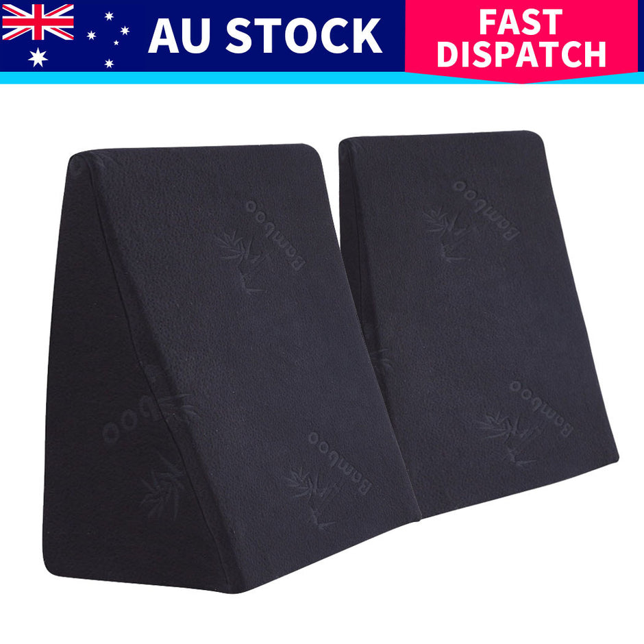 Cool Gel Memory Foam Bed Wedge Pillow With Cover-2006732867476000777