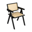 Levede 6x Black Wicker Armchair Dining Chair-2018816926196830216