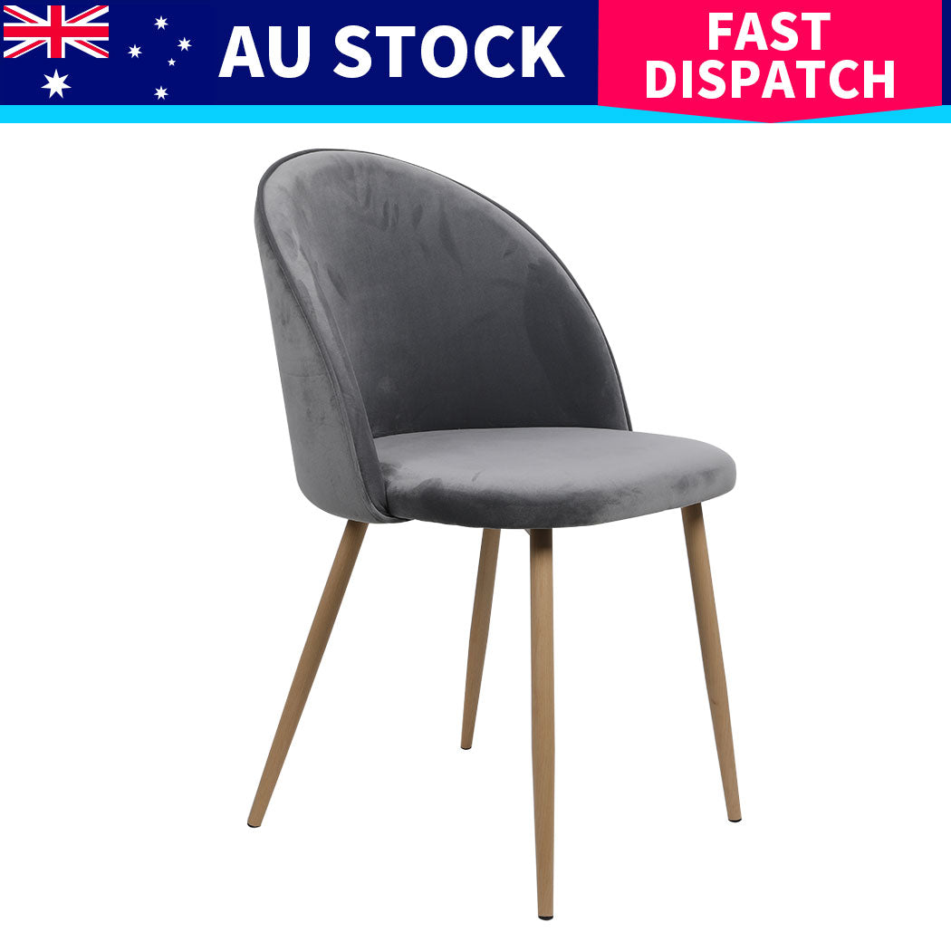 Levede 8x Dining Chairs Seat French Grey-2006732721086402569