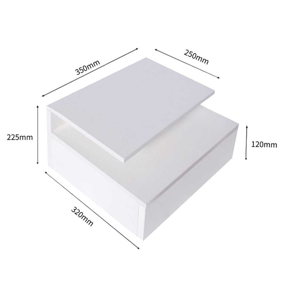 Levede 2x Bedside Tables Side Table White-2018816803966423042