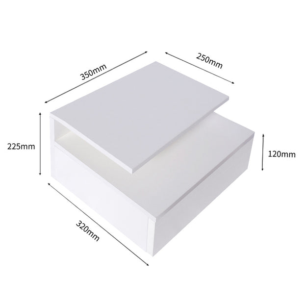 Levede 2x Bedside Tables Side Table White-2018816803966423042