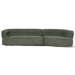 CLC10083-KJ Right Chaise Sofa - Coral Dark Green