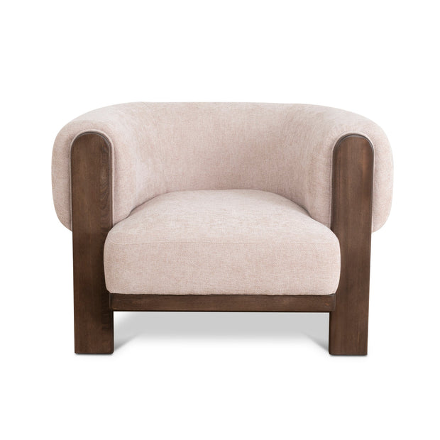 CLC10121-NI Walnut Armchair - Blush Linen