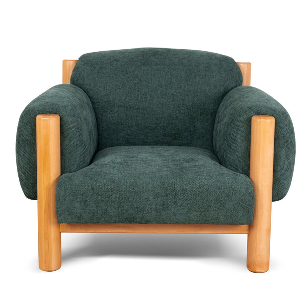 CLC10123-NI Natural Armchair - Bush Green
