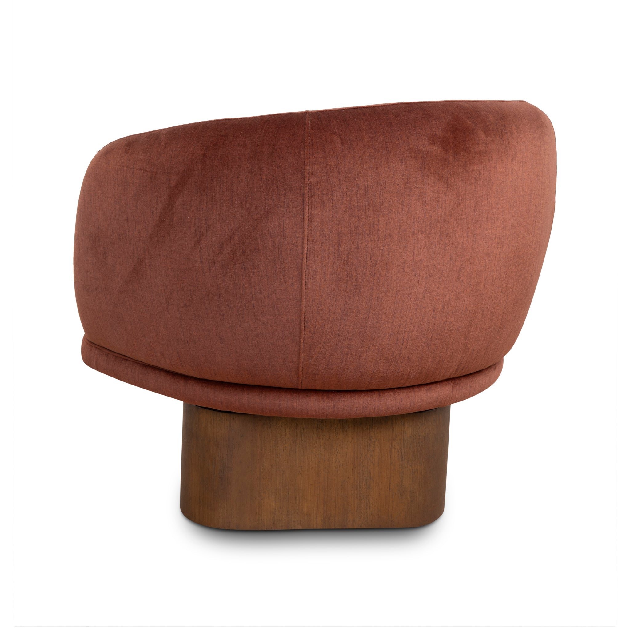 CLC10467-CA Fabric Swivel Armchair - Burnt Brown