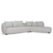 CLC10203-CA 3 Seater Right Chaise Sofa - Clay Grey