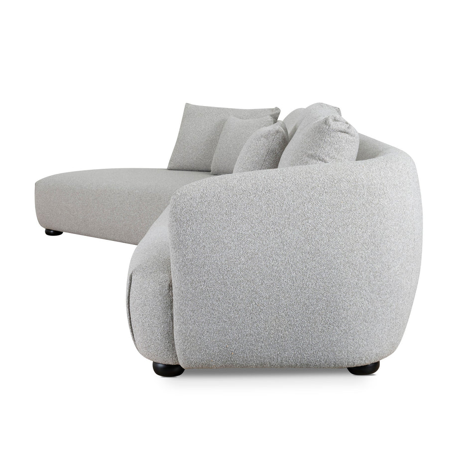CLC10204-CA 3 Seater Left Chaise Sofa - Clay Grey