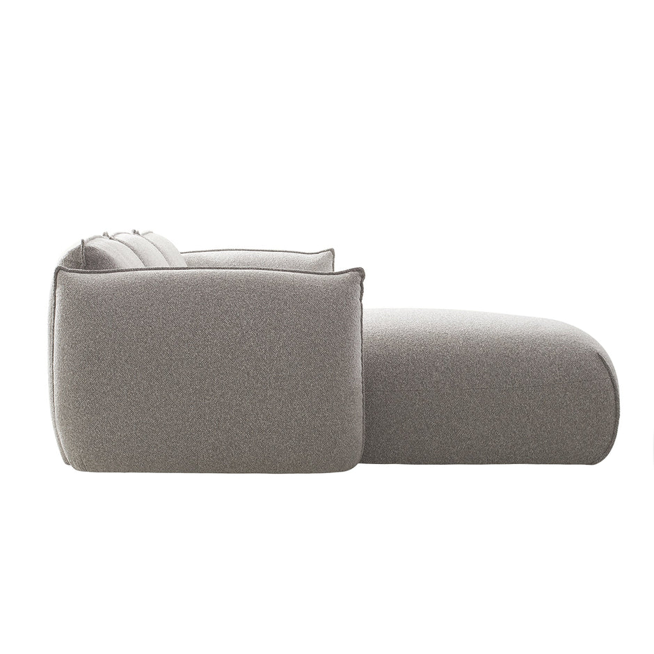 CLC10238-IG 3 Seater Left Chaise Sofa - Clay Grey