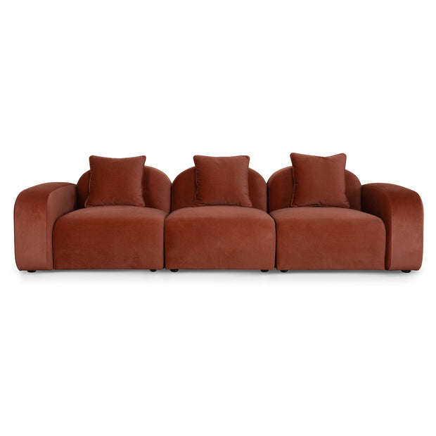 CLC10365-OLS 4 Seater Sofa - Burnt Maroon