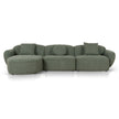 CLC10394-AE 3 Seater Left Chaise Sofa - Amazon Green