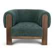 CLC10408-NI Walnut Armchair - Bush Green