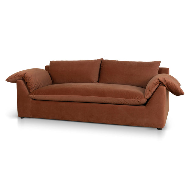 CLC10420-CA 3 Seater Sofa - Burnt Brown