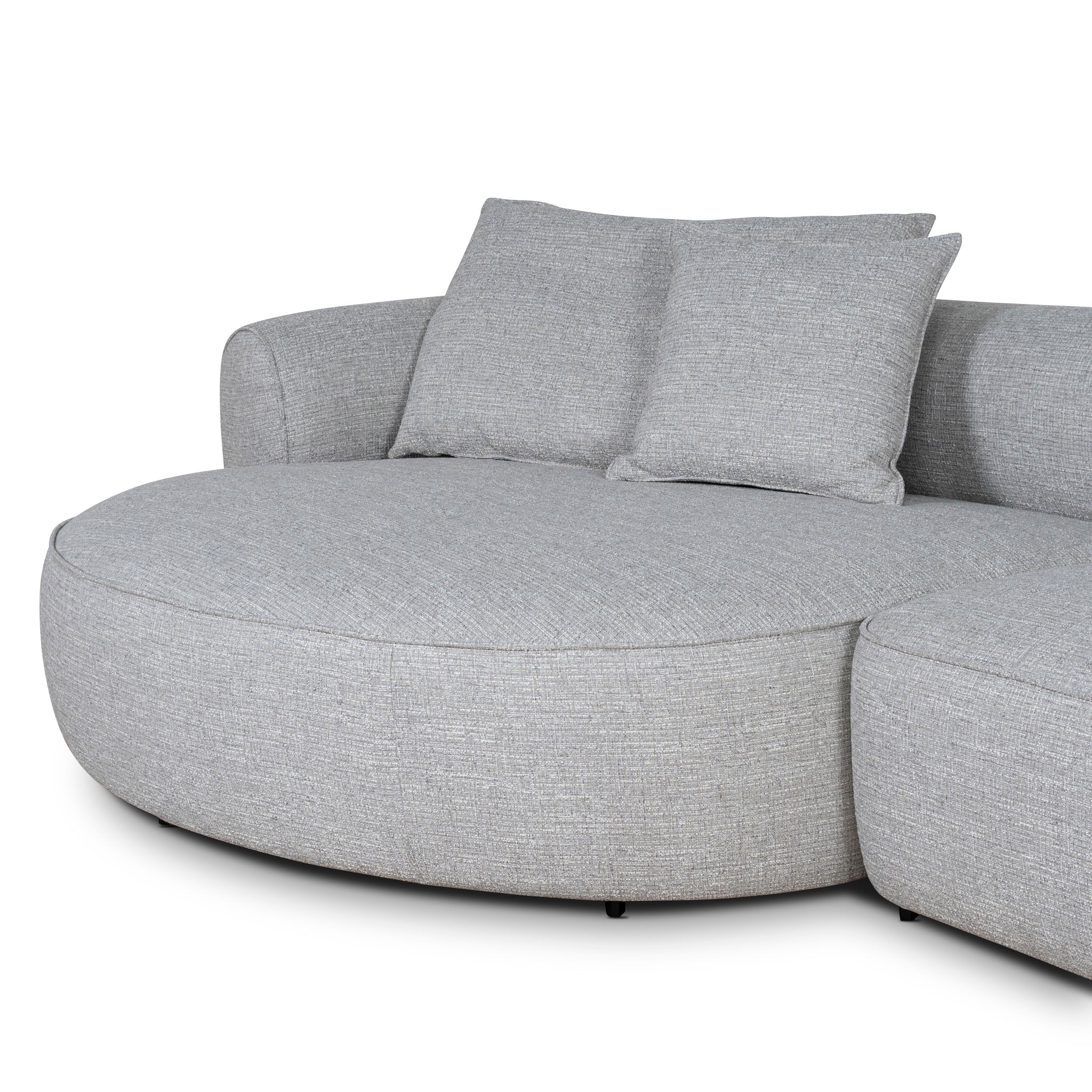 CLC10446-KJ Left Chaise Sofa - Chrome Grey