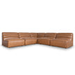CLC10479-KSO Modular Leather Corner Sofa - Amber Brown