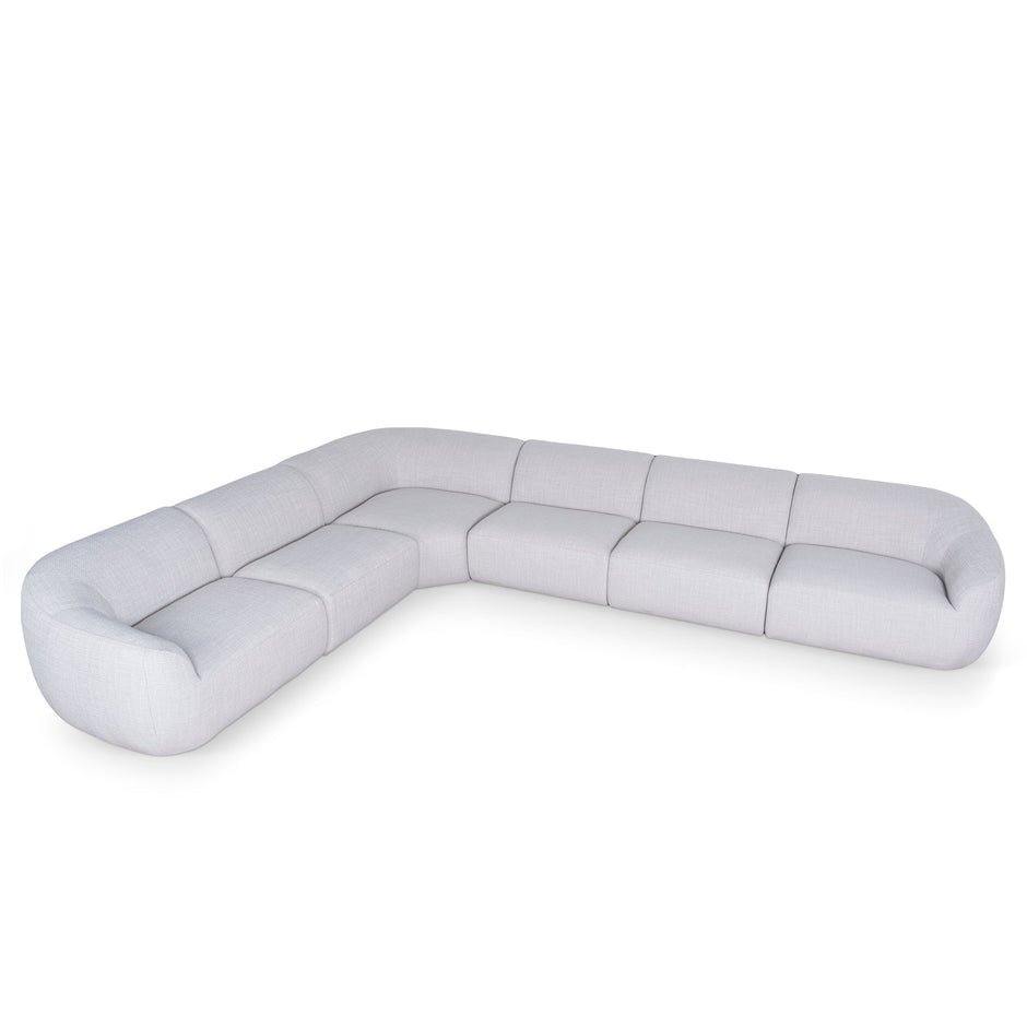 CLC10482-KSO Extended Corner Fabric Sofa - Taupe Beige