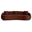 CLC10847-FS 4 Seater Fabric Sofa - Burnt Brown