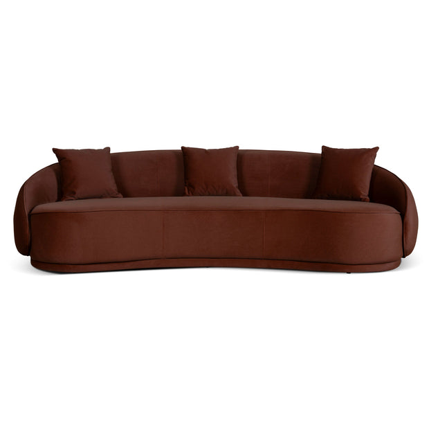 CLC10847-FS 4 Seater Fabric Sofa - Burnt Brown