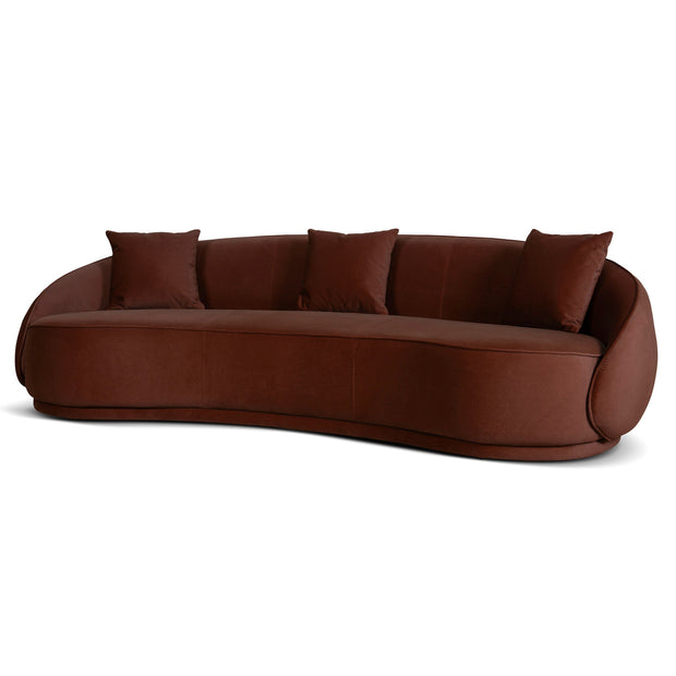 CLC10847-FS 4 Seater Fabric Sofa - Burnt Brown