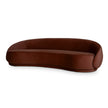 CLC10847-FS 4 Seater Fabric Sofa - Burnt Brown