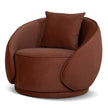 CLC10848-FS Fabric Armchair - Burnt Brown