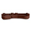 CLC10850-FS Modular Left Chaise Sofa - Burnt Brown