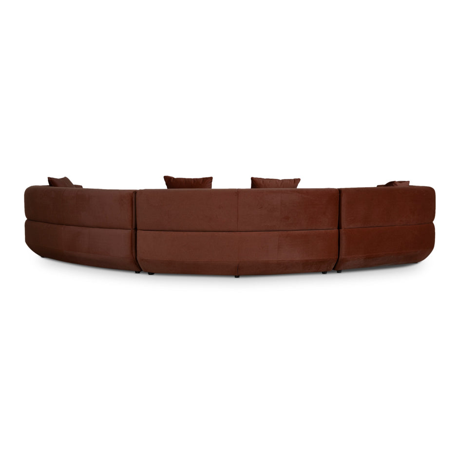 CLC10850-FS Modular Left Chaise Sofa - Burnt Brown