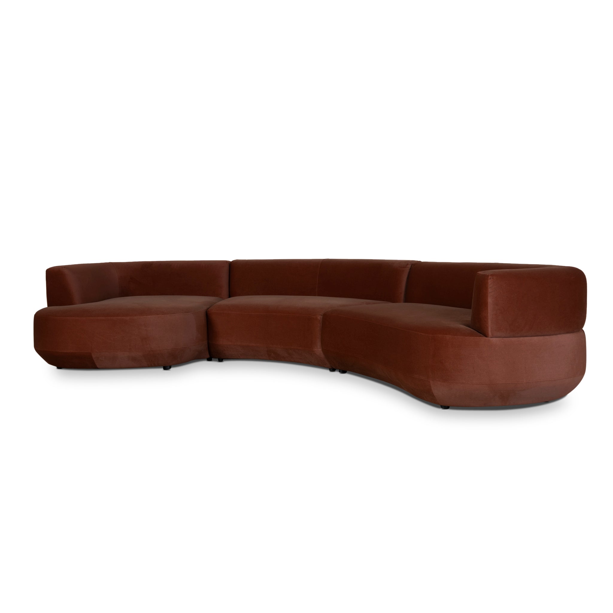 CLC10850-FS Modular Left Chaise Sofa - Burnt Brown