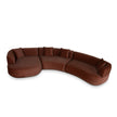 CLC10850-FS Modular Left Chaise Sofa - Burnt Brown