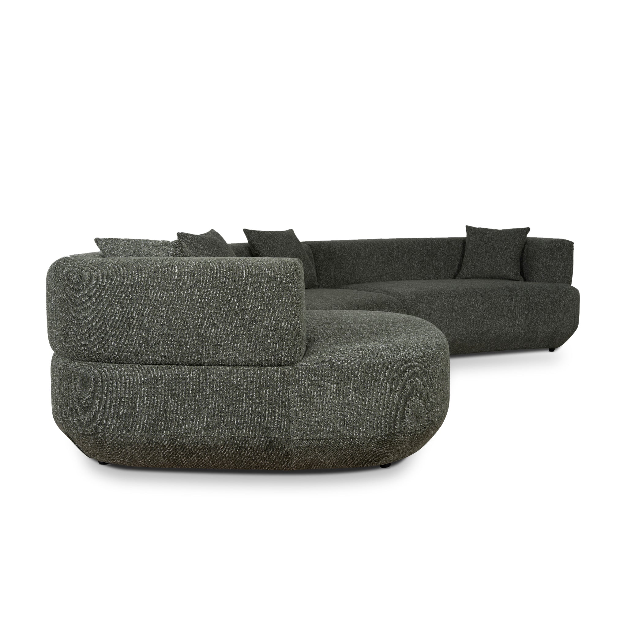 CLC10851-FS Modular Left Chaise Sofa - Canopy Green