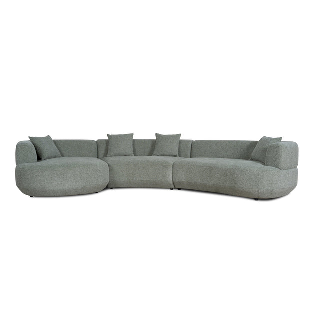 CLC10853-FS Modular Left Chaise Sofa - Coral Light Green