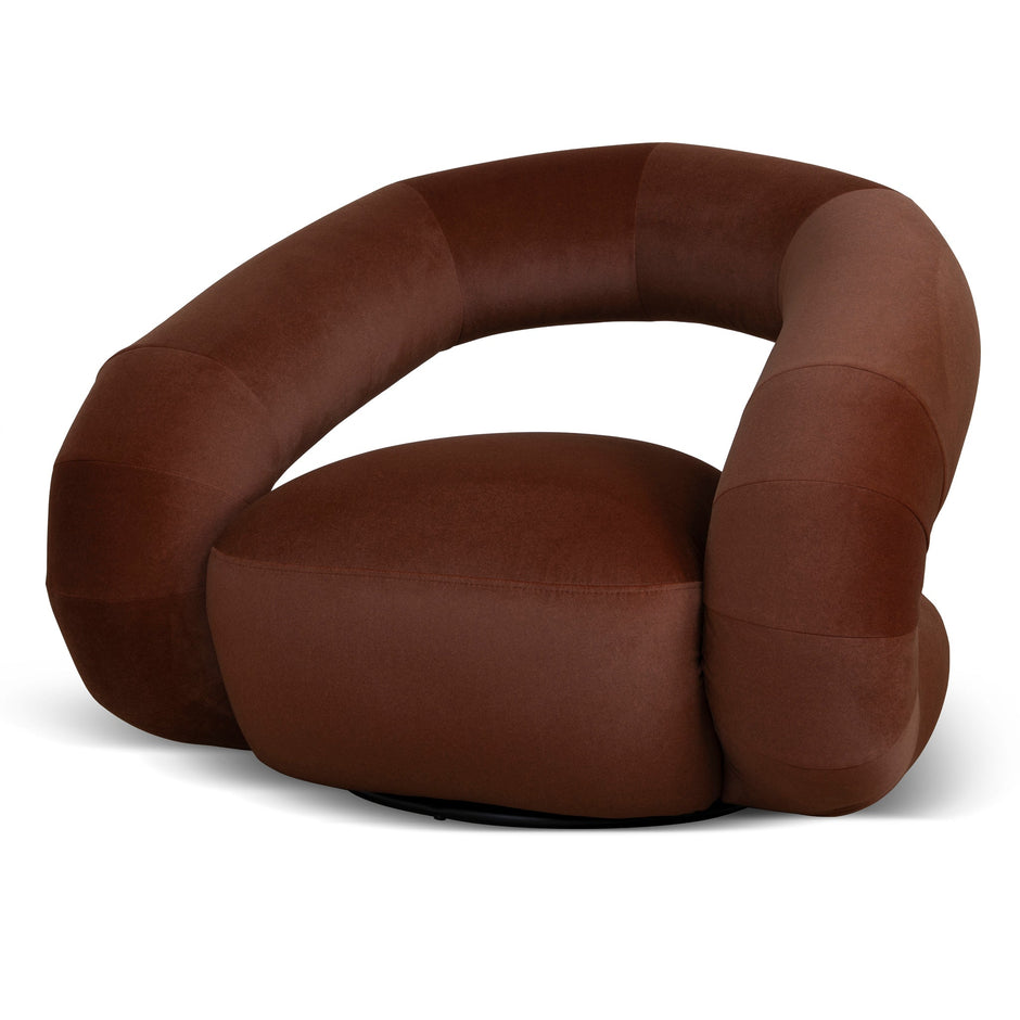 CLC10868-FS Swivel Armchair - Burnt Brown