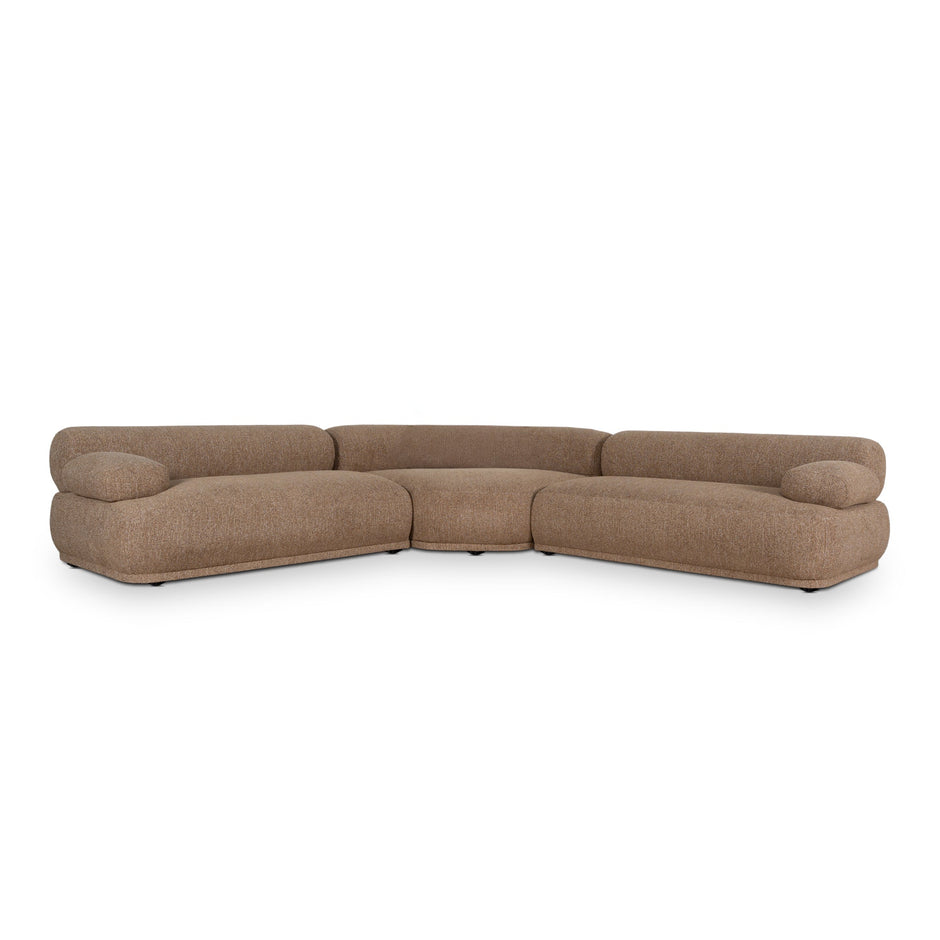 CLC10887-KJ Modular Corner Sofa - Almond Brown