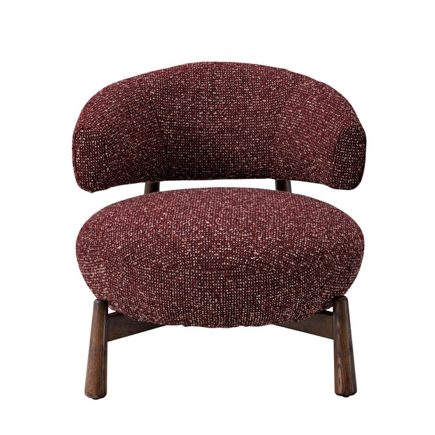 CLC10932-OLS Fabric Lounge Chair - Autumn Red