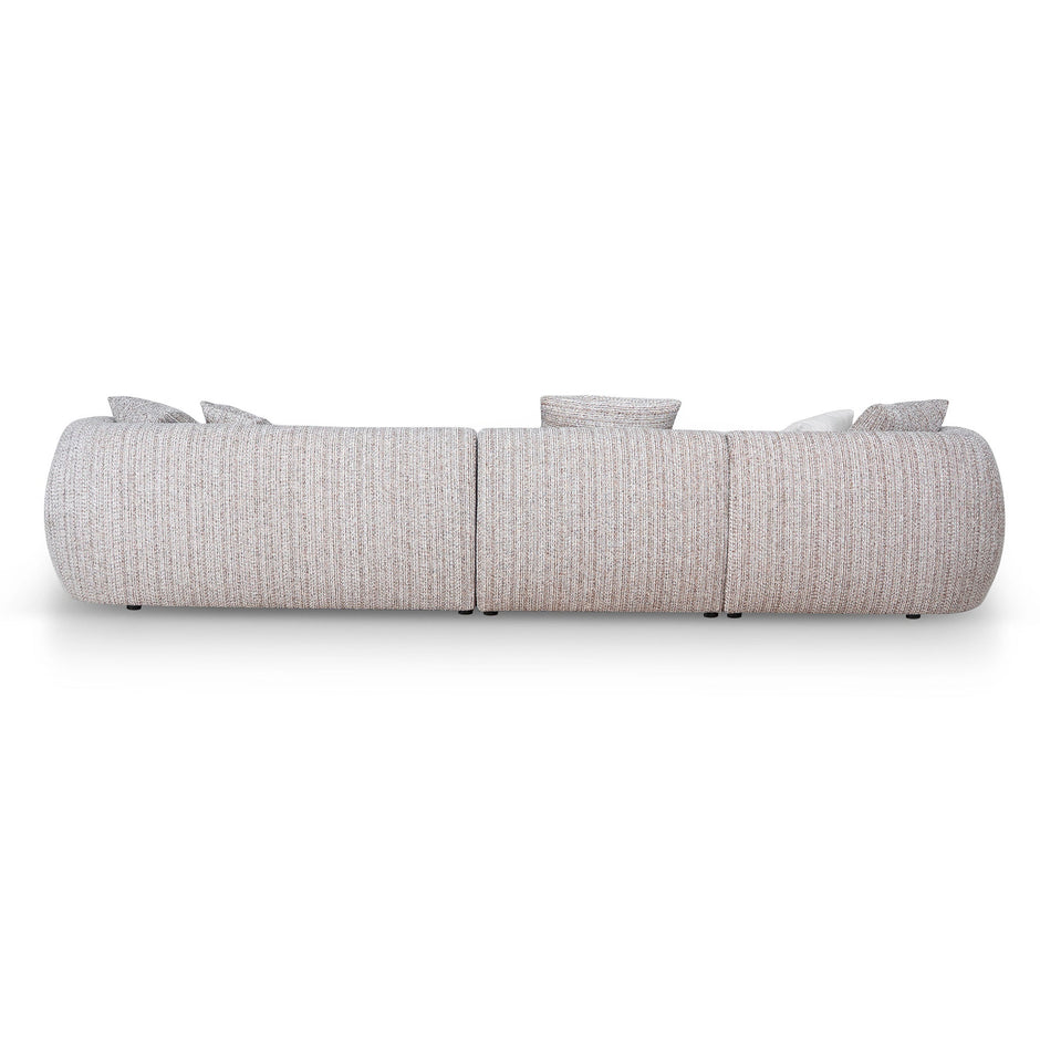 CLC12403-AE 4 Seater Left Chaise Sofa - Plush Spec Brown