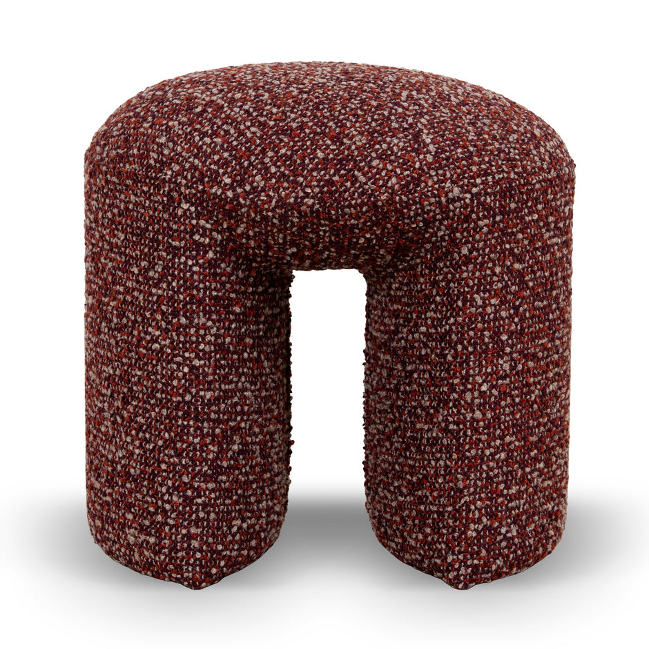 CLC12423-YY Round Ottoman -  Autumn Red