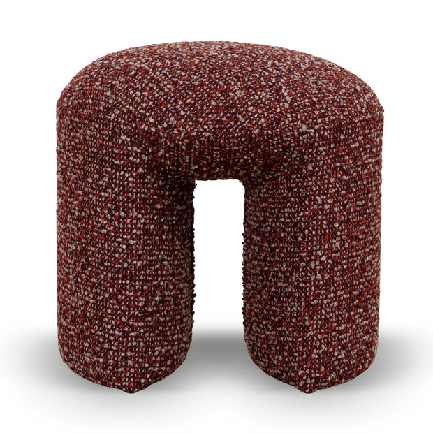 CLC12423-YY Round Ottoman -  Autumn Red