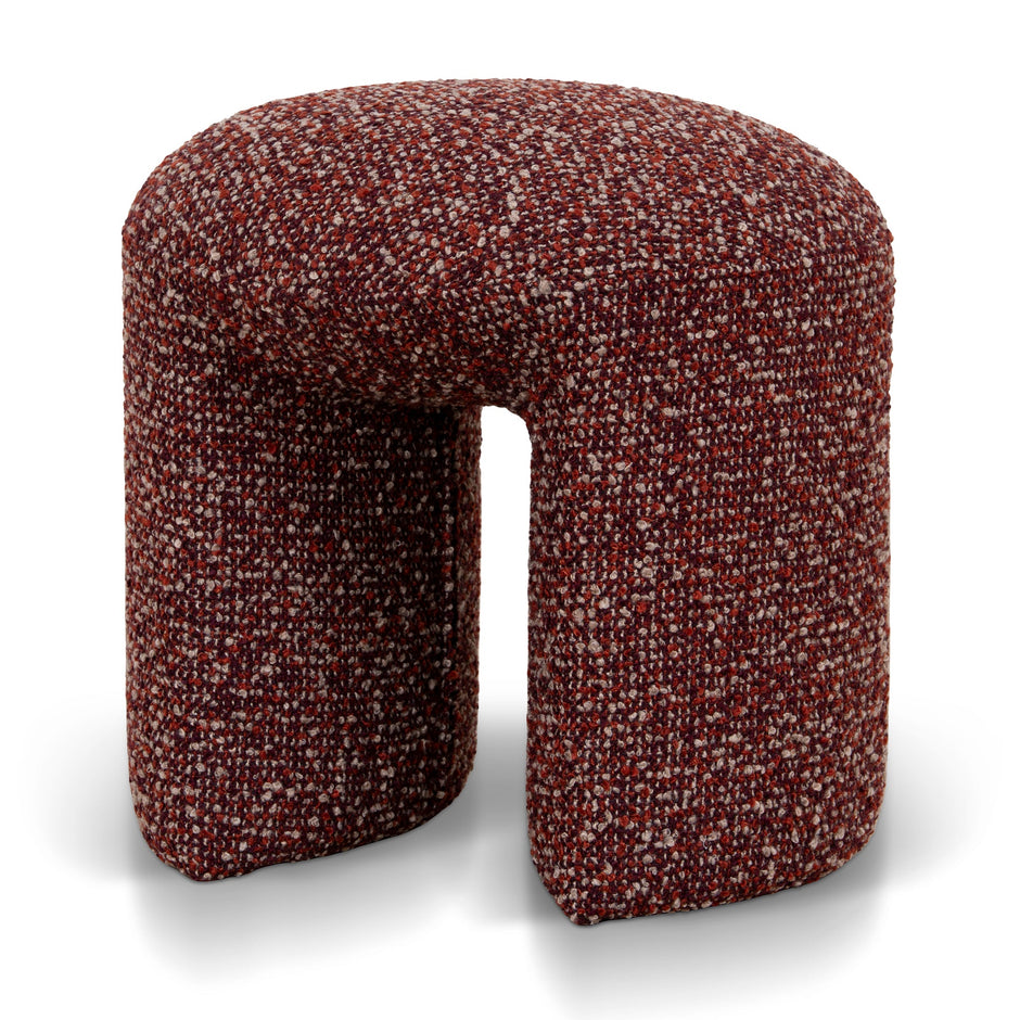 CLC12423-YY Round Ottoman -  Autumn Red