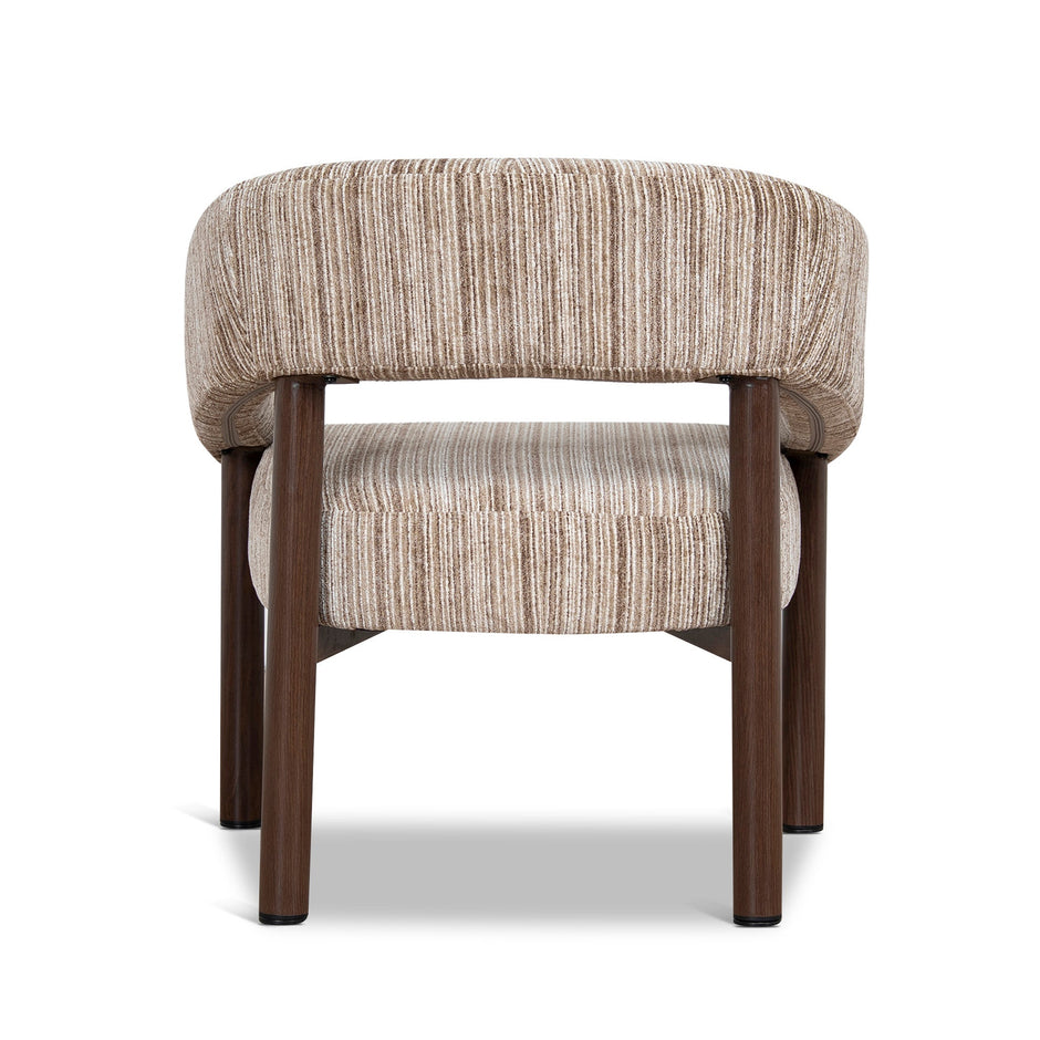 CLC12434-CI Walnut Armchair - Coconut Stripe