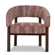 CLC12435-CI Walnut Armchair - Burgundy Stripe