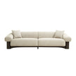 CLC12574-IG Dark Brown 3 Seater Sofa - Soft Beige