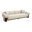 CLC12574-IG Dark Brown 3 Seater Sofa - Soft Beige